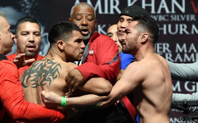 Ortiz vs. Perez na vážení / zdroj foto: Boxingscene.com