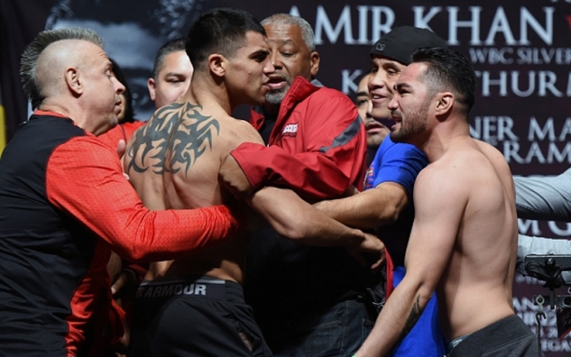 Ortiz vs. Perez na vážení / zdroj foto: Boxingscene.com