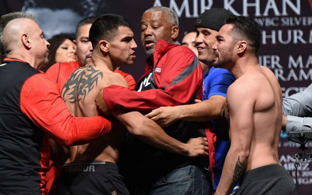 Ortiz vs. Perez na vážení / zdroj foto: Boxingscene.com